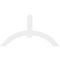 Ekena Millwork Archdale Architectural Grade PVC Gable Bracket, 72"W x 39"H x 2"D x 6"F, 13/12 Pitch GBP072X39X0206ARC00 - alternate 2